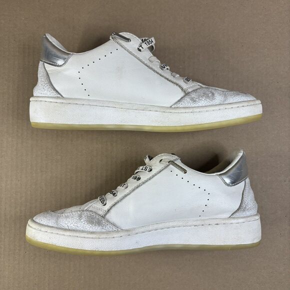 Vintage Havana Wrenley Womens Star Sneakers Sz 8.5 Glitter Fashion White/Silver - Picture 5 of 13